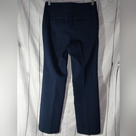 Loft Petites High Waisted Straight Leg Navy Blue Pants - Picture 2 of 11